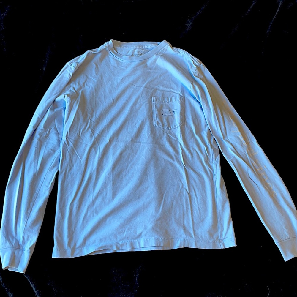 Vineyard Vines baby blue long sleeve.
